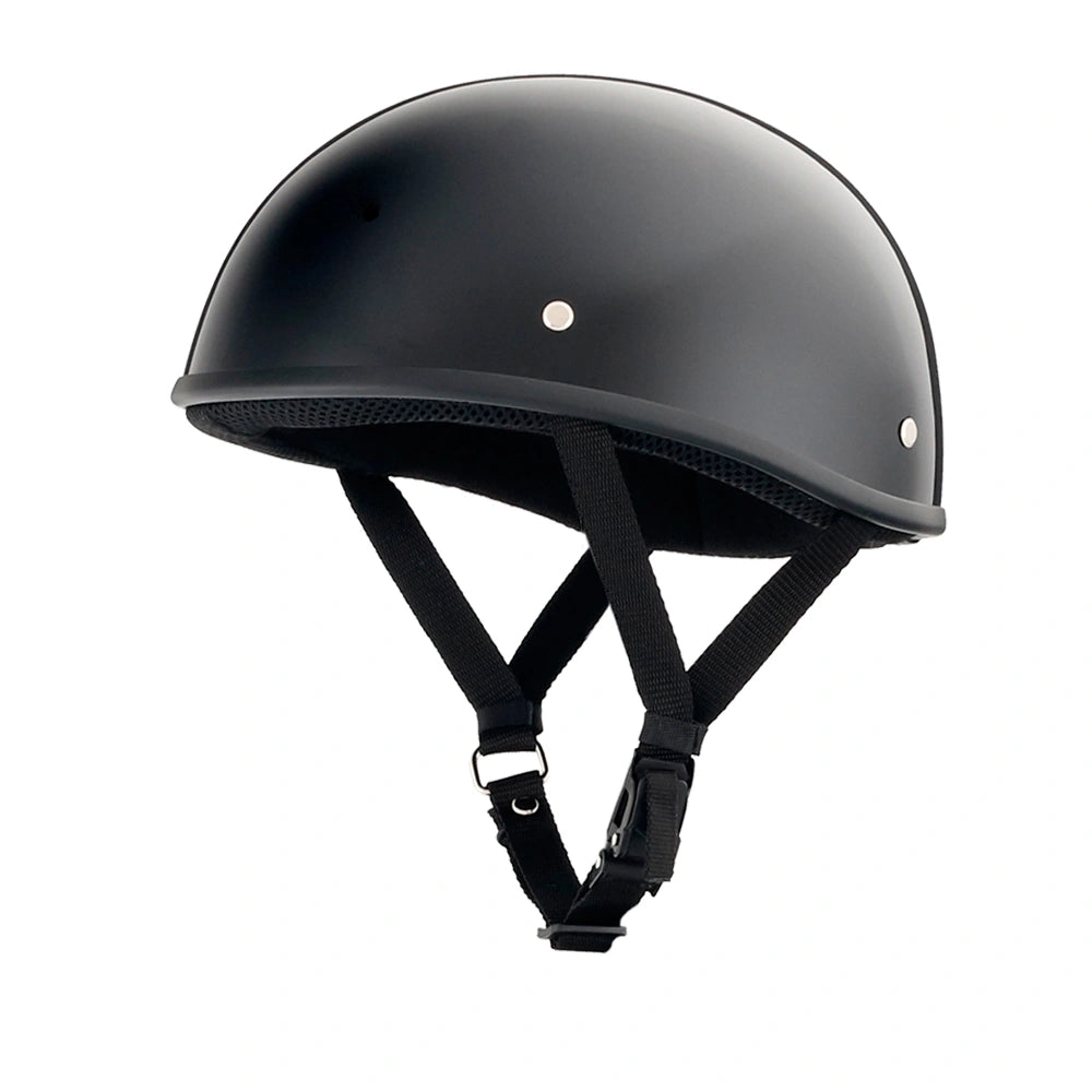 Lightweight SOA Style DOT Beanie Helmet / Gloss Black