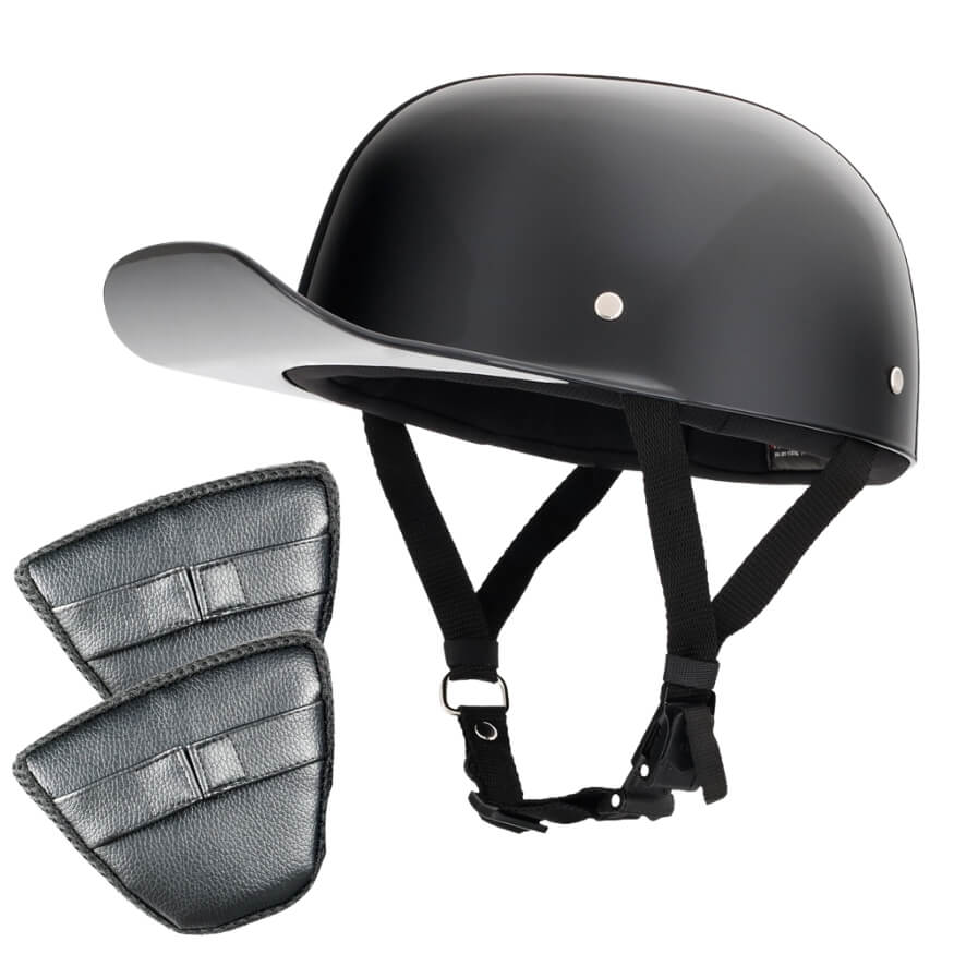 Baseball Pro DOT Half Helmet / Gloss Black