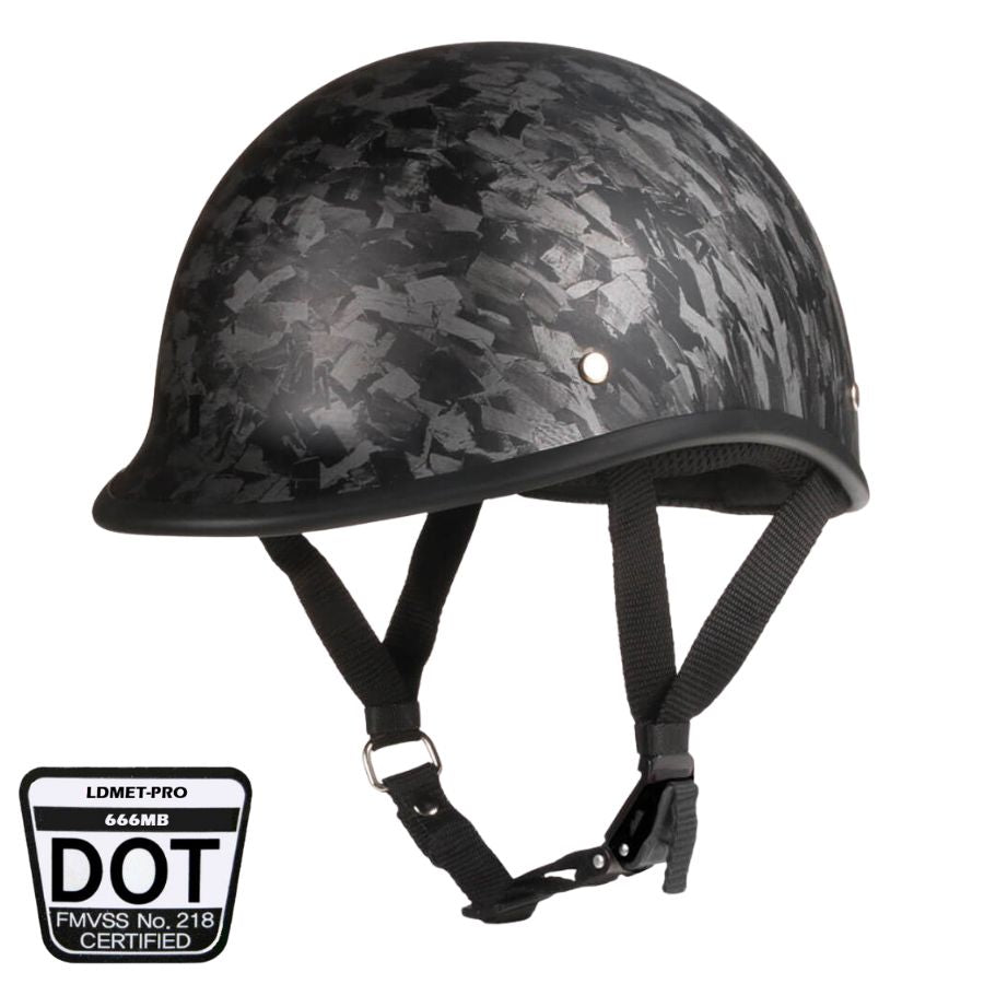 Low Profile Reversible DOT Polo Helmet / Carbon Fiber