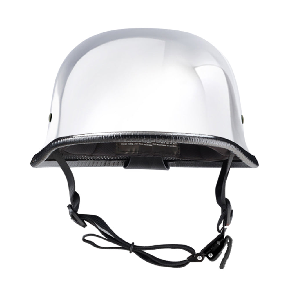Lightest-Smallest-Low-Profile-Mayan-German-Style-Chrome-DOT-ECE-AUS-NZS-Certified-Motorcycle-Half-Beanie-Helmets