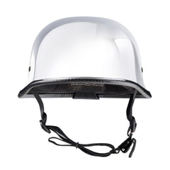 Lightest-Smallest-Low-Profile-Mayan-German-Style-Chrome-DOT-ECE-AUS-NZS-Certified-Motorcycle-Half-Beanie-Helmets