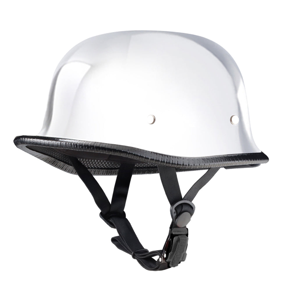 Lightest-Smallest-Low-Profile-Mayan-German-Style-Chrome-DOT-ECE-AUS-NZS-Certified-Motorcycle-Half-Beanie-Helmets