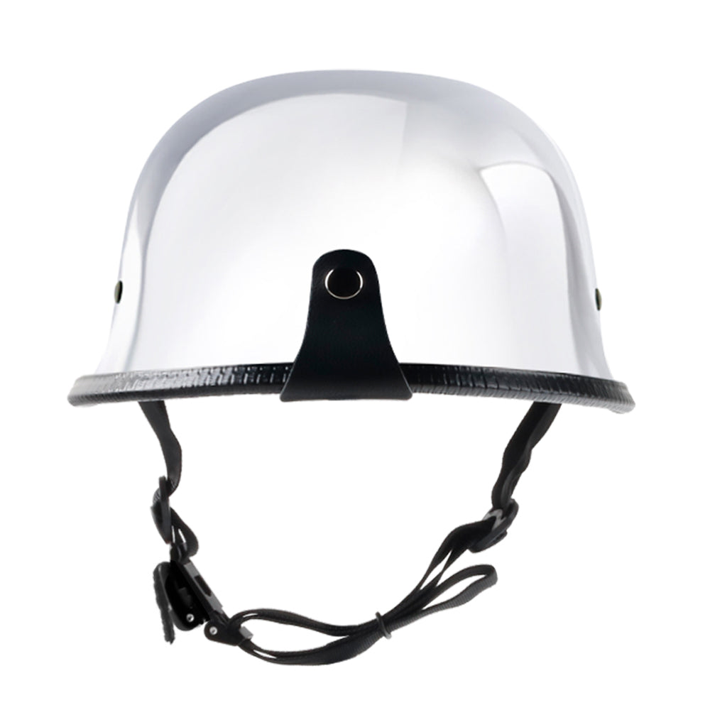 Lightest-Smallest-Low-Profile-Mayan-German-Style-Chrome-DOT-ECE-AUS-NZS-Certified-Motorcycle-Half-Beanie-Helmets