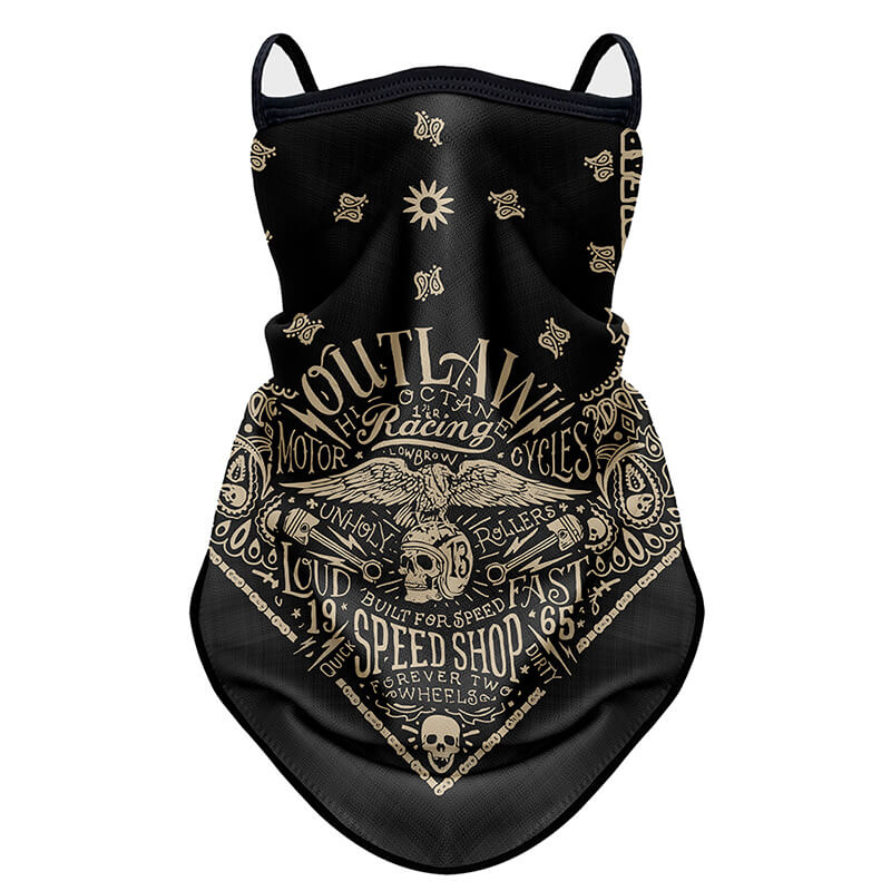 Breathable UV-Block Neck Gaiter Bandana for motorcycle and ATV riders - BeanieHelmets