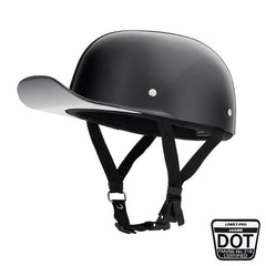 Baseball Pro DOT Half Helmet / Gloss Black - Beanie Helmets