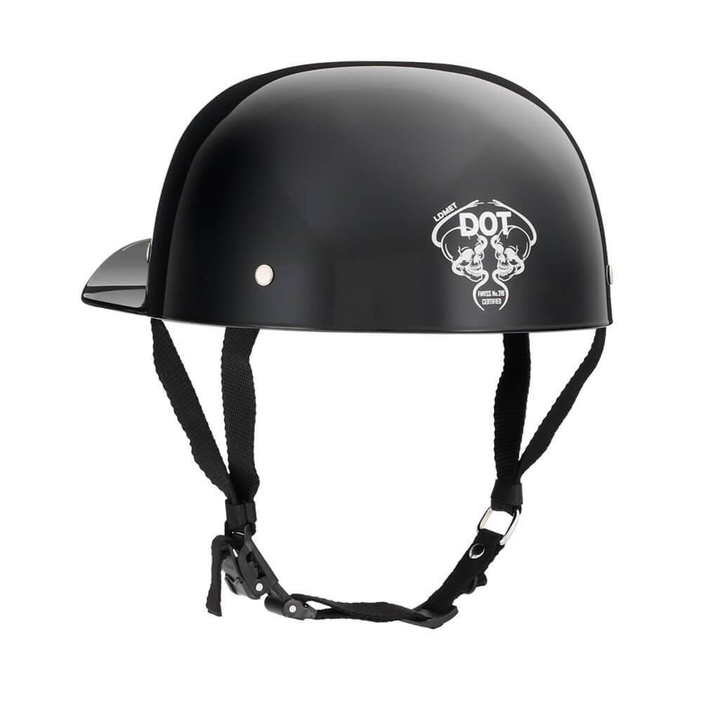 Baseball Pro DOT Half Helmet / Gloss Black - Beanie Helmets
