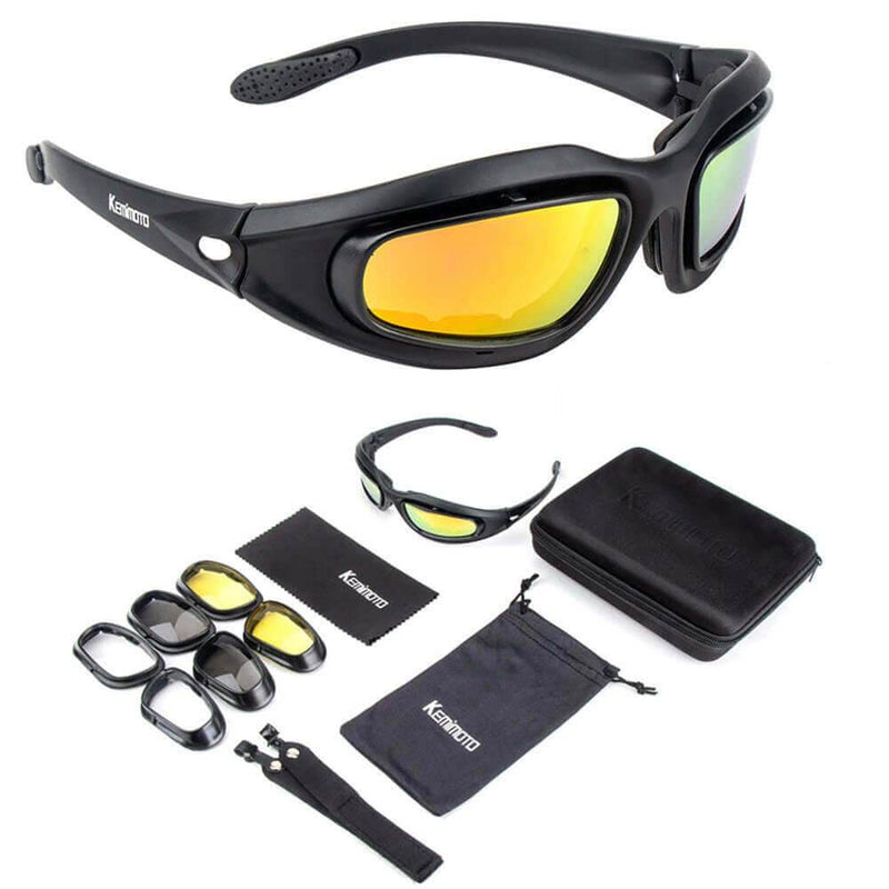 Durable Polarized Riding Goggles - 4 Lens Kit - Beanie Helmets