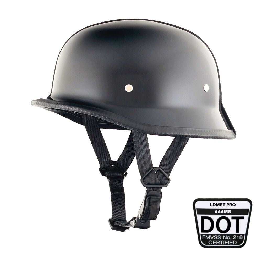 Lightweight Mayan DOT Germanator Helmet / Gloss Black