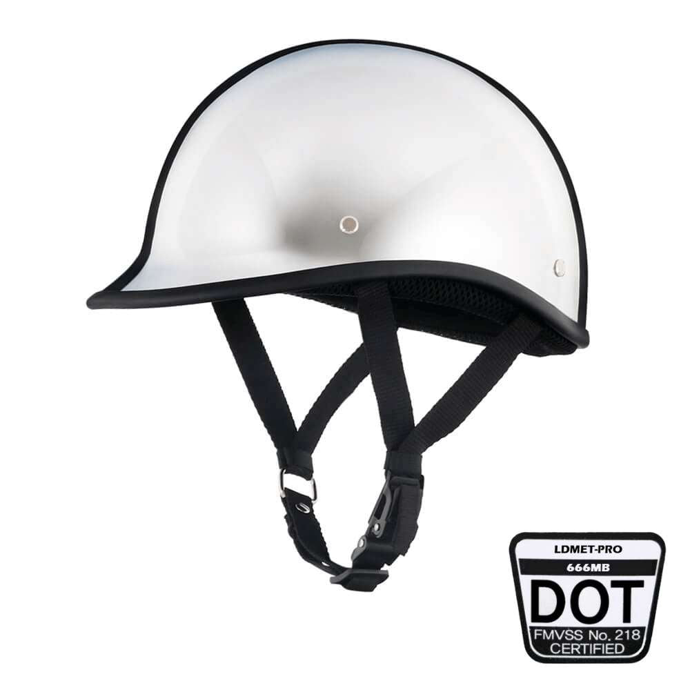 Lightest Low Profile Polo Style Helmet / Chrome