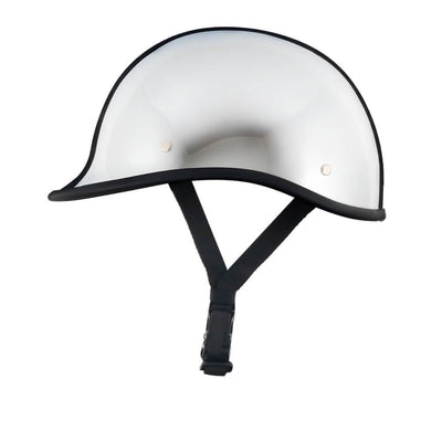 Low Profile Reversible DOT Polo Helmet / Chrome - Beanie Helmets