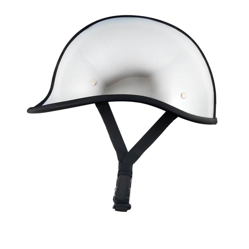 Low Profile Reversible DOT Polo Helmet / Chrome - Beanie Helmets