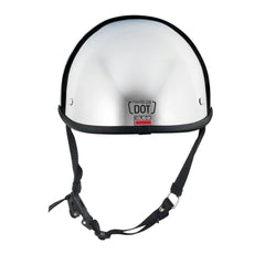 Low Profile Reversible DOT Polo Helmet / Chrome - Beanie Helmets