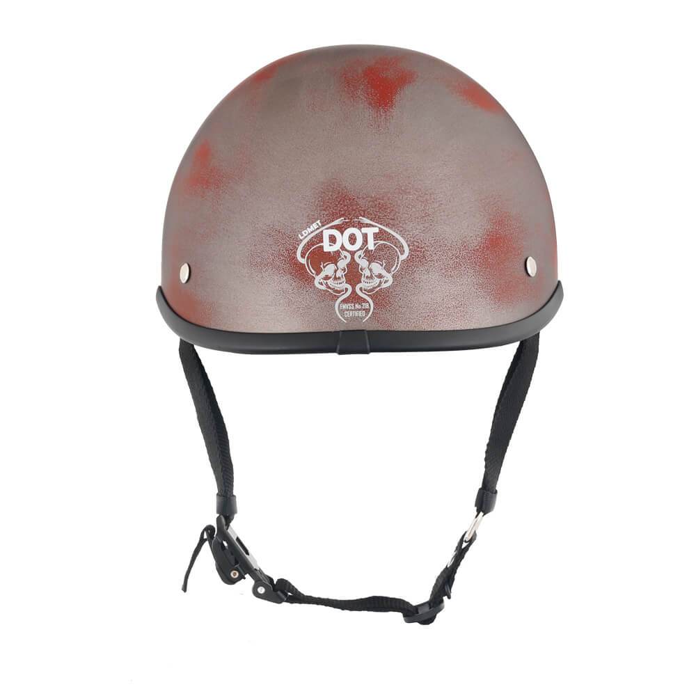 Low Profile Reversible DOT Polo Helmet / Rust - Beanie Helmets