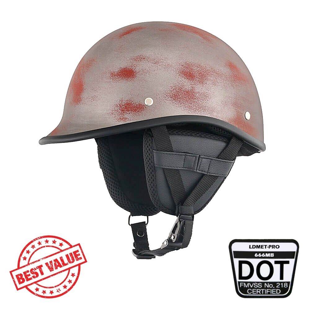 Low Profile Reversible DOT Polo Helmet / Rust - Beanie Helmets