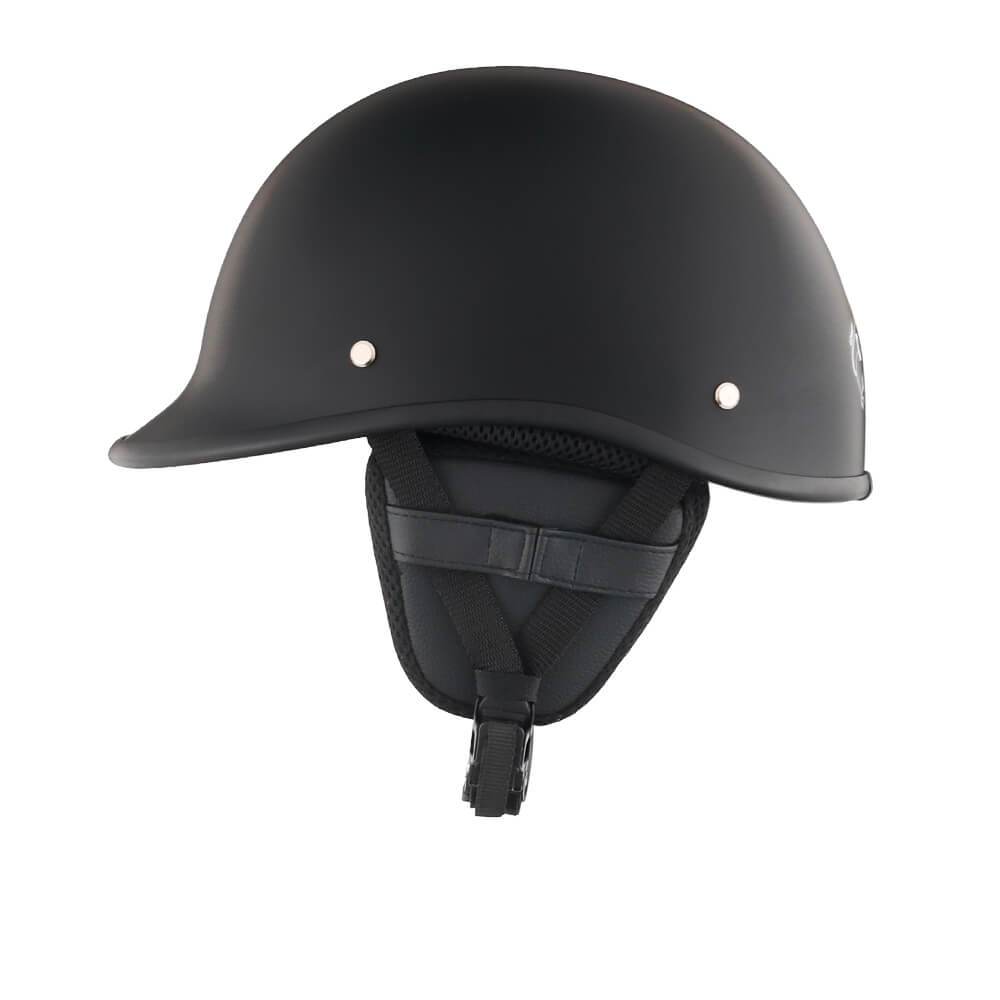 Low Profile Reversible DOT Polo Helmet / Matte Black - Beanie Helmets