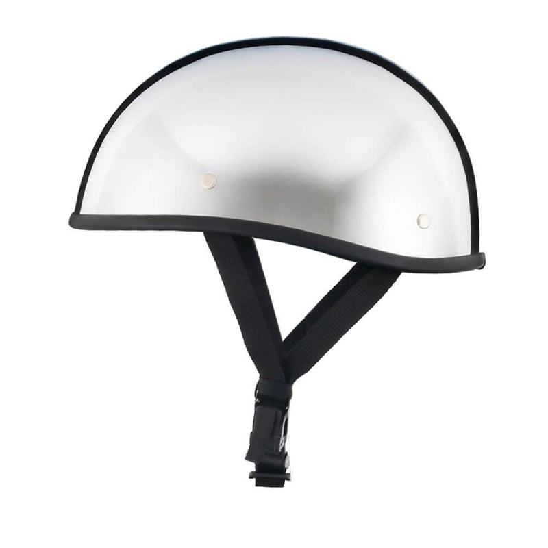 Lightweight SOA Style DOT Beanie Helmet / Chrome - Beanie Helmets