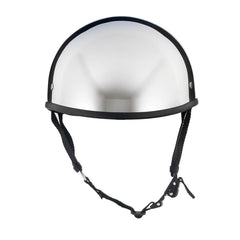 Lightweight SOA Style DOT Beanie Helmet / Chrome - Beanie Helmets