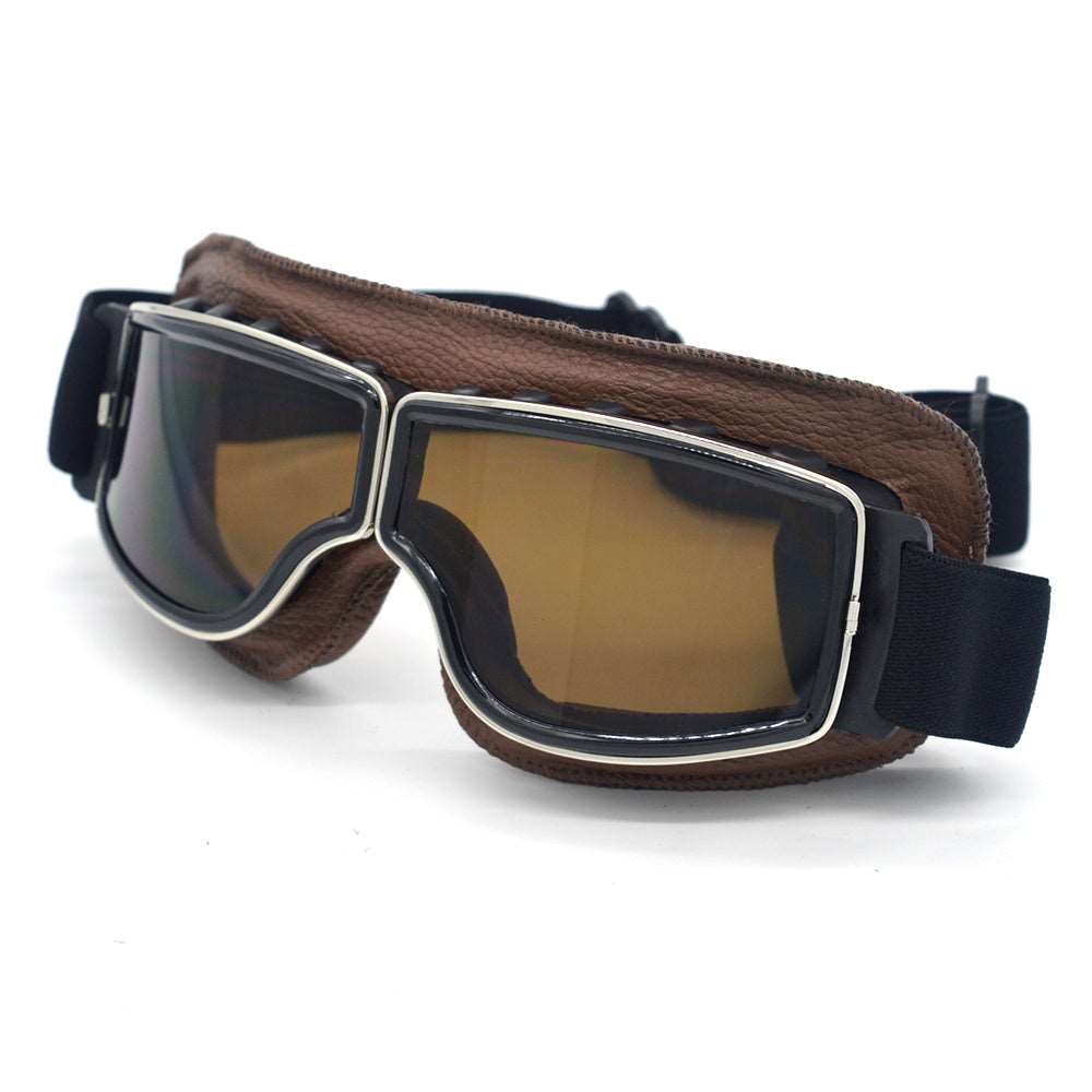 motorcycle retro goggles Retro Jet Brown Goggles – Beanie Helmets