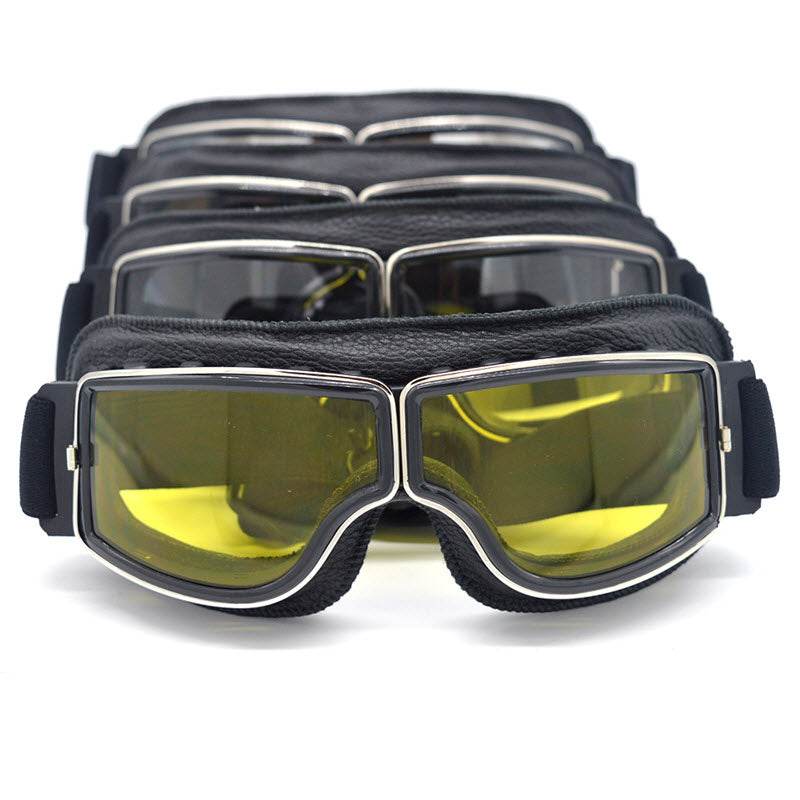 scooter goggles Retro Jet Black Goggles