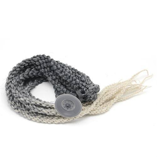 Helmet Pigtail Dreadlocks Braid Gray