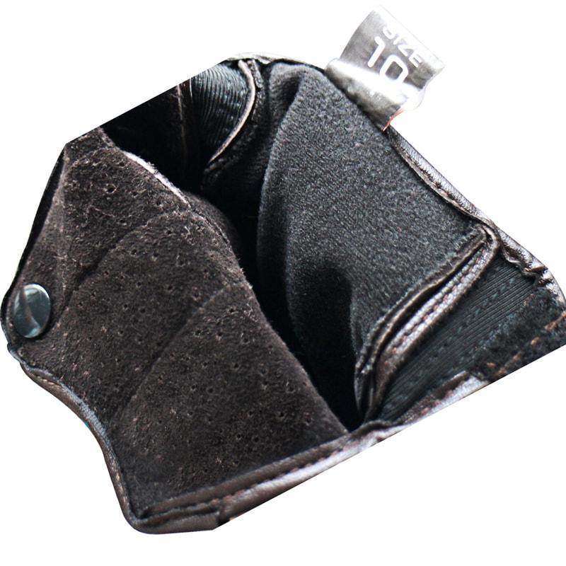 Carbon Armor Brown Leather Biker Gloves - Beanie Helmets