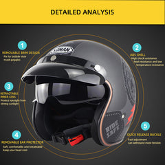 Bolt Open Helmet with Retractable Visor