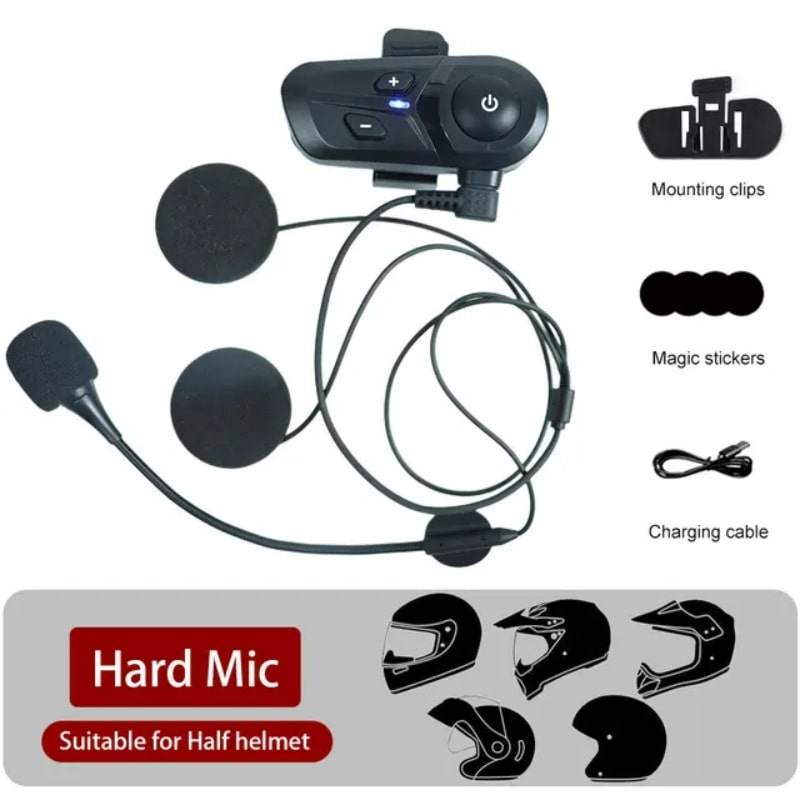 Hands-Free Bluetooth 5.3 Waterproof Helmet Headset - Beanie Helmets