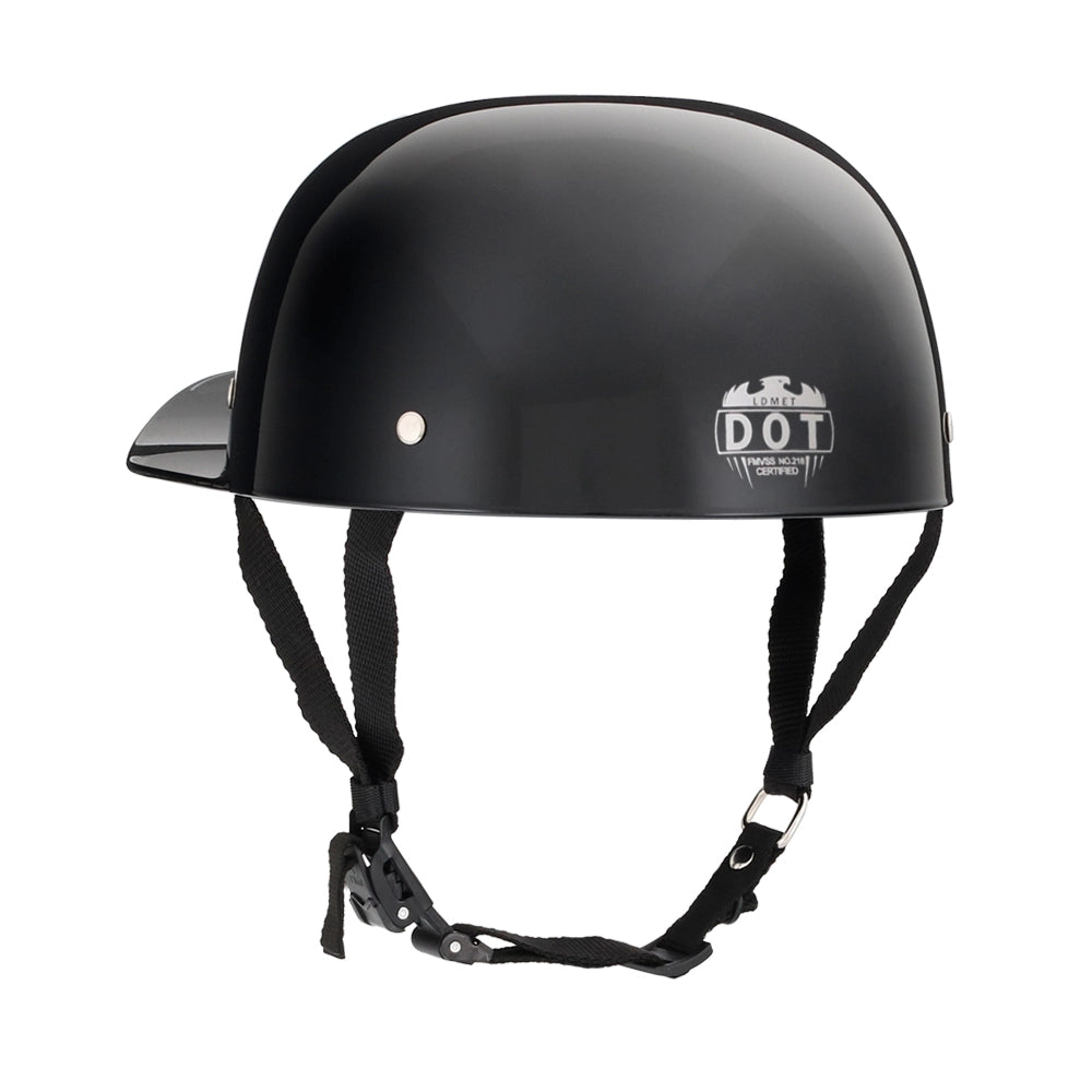 Baseball Pro DOT Half Helmet / Gloss Black