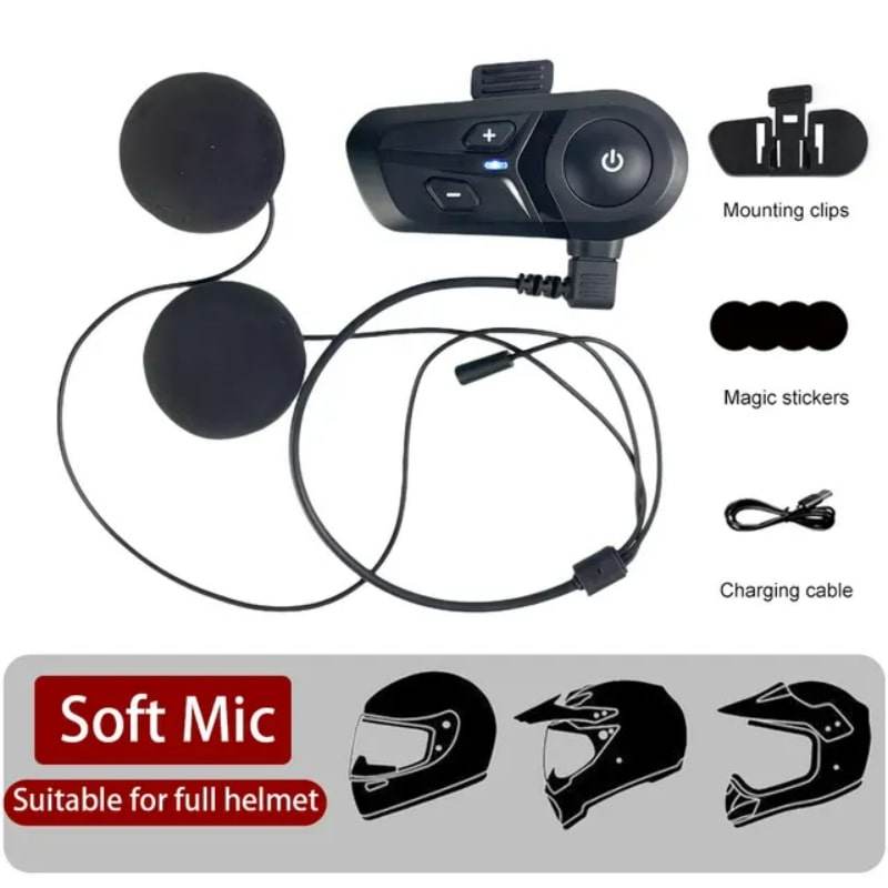 Hands-Free Bluetooth 5.3 Waterproof Helmet Headset - Beanie Helmets
