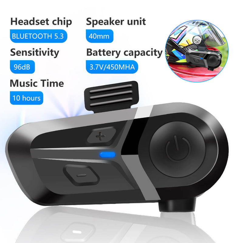 Hands-Free Bluetooth 5.3 Waterproof Helmet Headset