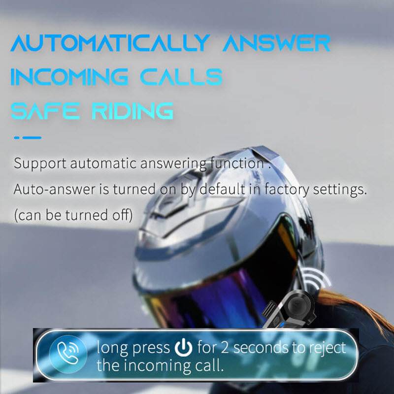 Hands-Free Bluetooth 5.3 Waterproof Helmet Headset - Beanie Helmets
