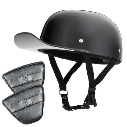 Baseball Pro DOT Half Helmet / Gloss Black
