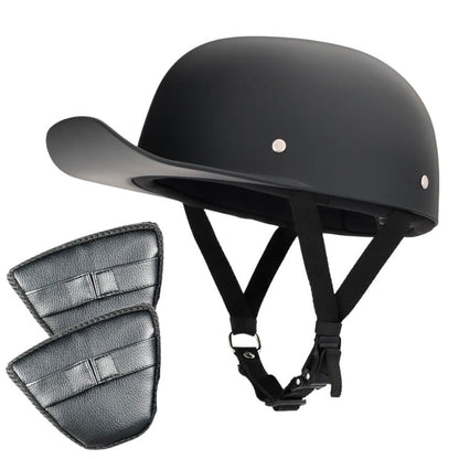 LD Baseball Motorcycle Helmet Matte Black / XL LD Baseball Motorcycle Helmet Matte Black / XL