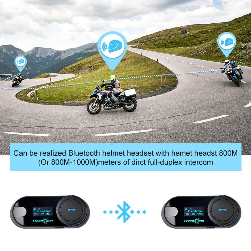 Waterproof Bluetooth Intercom Headset 800m – Beanie Helmets