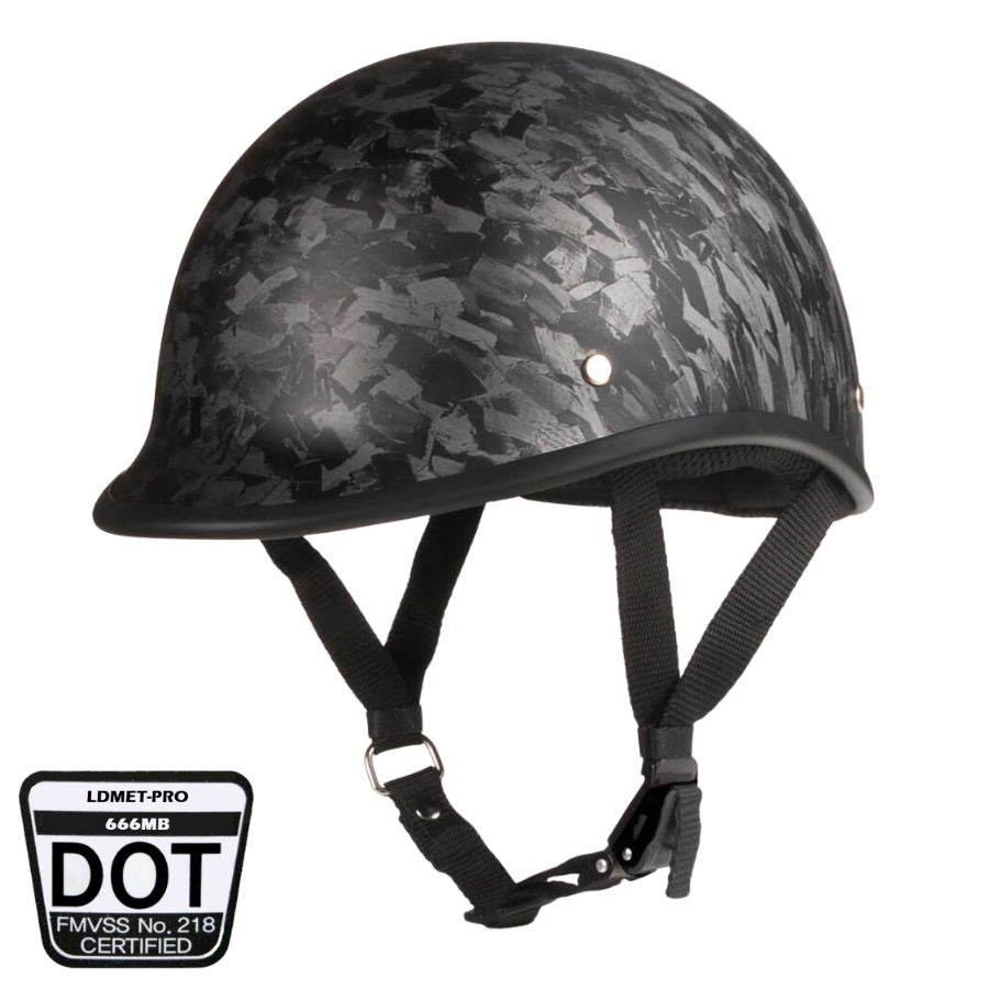 Low Profile Reversible DOT Polo Helmet / Carbon Fiber - Beanie Helmets