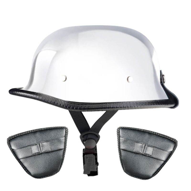 Lightweight Mayan DOT Germanator Helmet / Chrome - Beanie Helmets