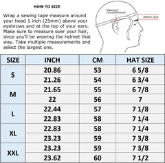 Mayans-germanator-beanie-helmets-size-chart