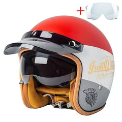 Motorcycle-Retro-Helmet-3-4-Open-Face-Beanie-Helmet-Men-Women-DOT-Certification-Moto-red-white
