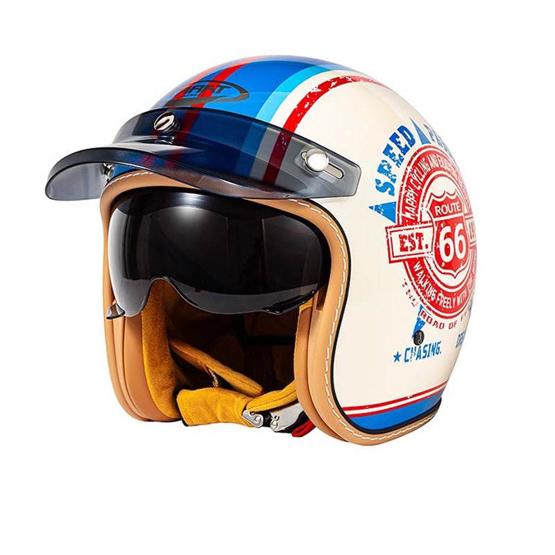 Open Helmet with Retractable Visor - Beanie Helmets