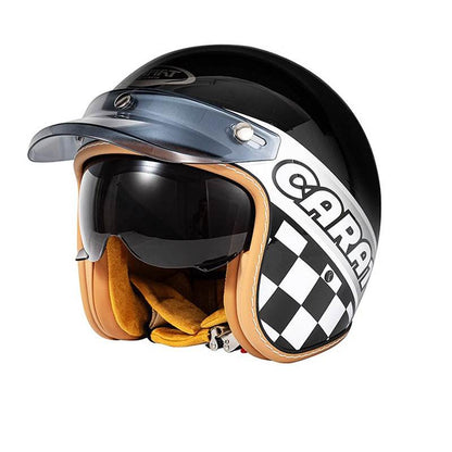 Open Helmet with Retractable Visor - Beanie Helmets