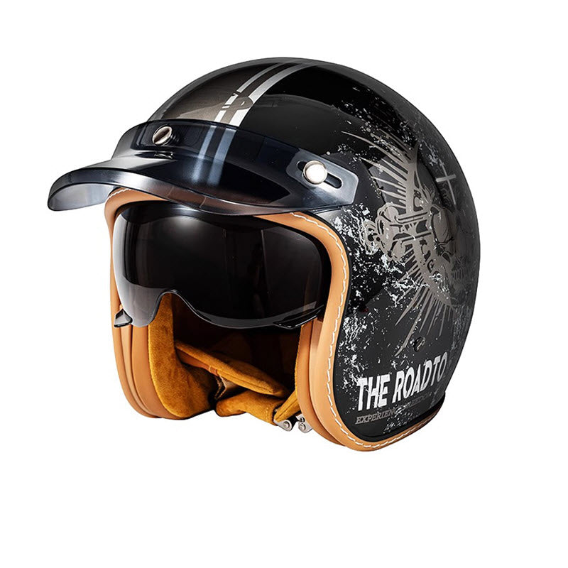 Open Helmet with Retractable Visor