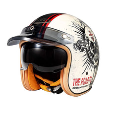 Open Helmet with Retractable Visor