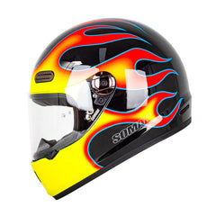 Full Face Motorcycle Helmet - Flame