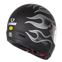 Full Face Motorcycle Helmet - Flame