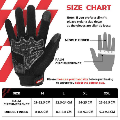 Premium Touch-Screen Motorcycle Gloves - Beanie Helmets