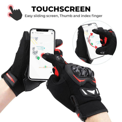 Premium Touch-Screen Motorcycle Gloves - Beanie Helmets