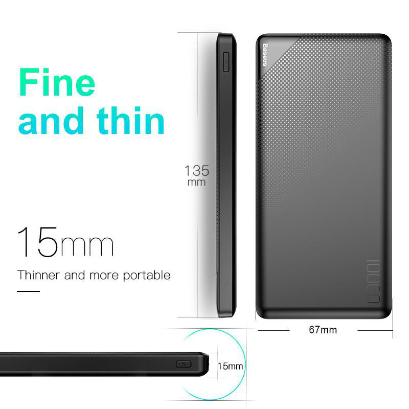 Ultra-Thin 10000 mAh Power Bank Charger