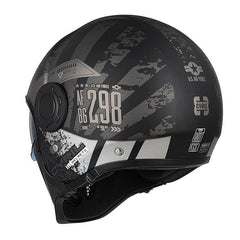 'Air Force' Open Helmet with Retractable Visor - Beanie Helmets