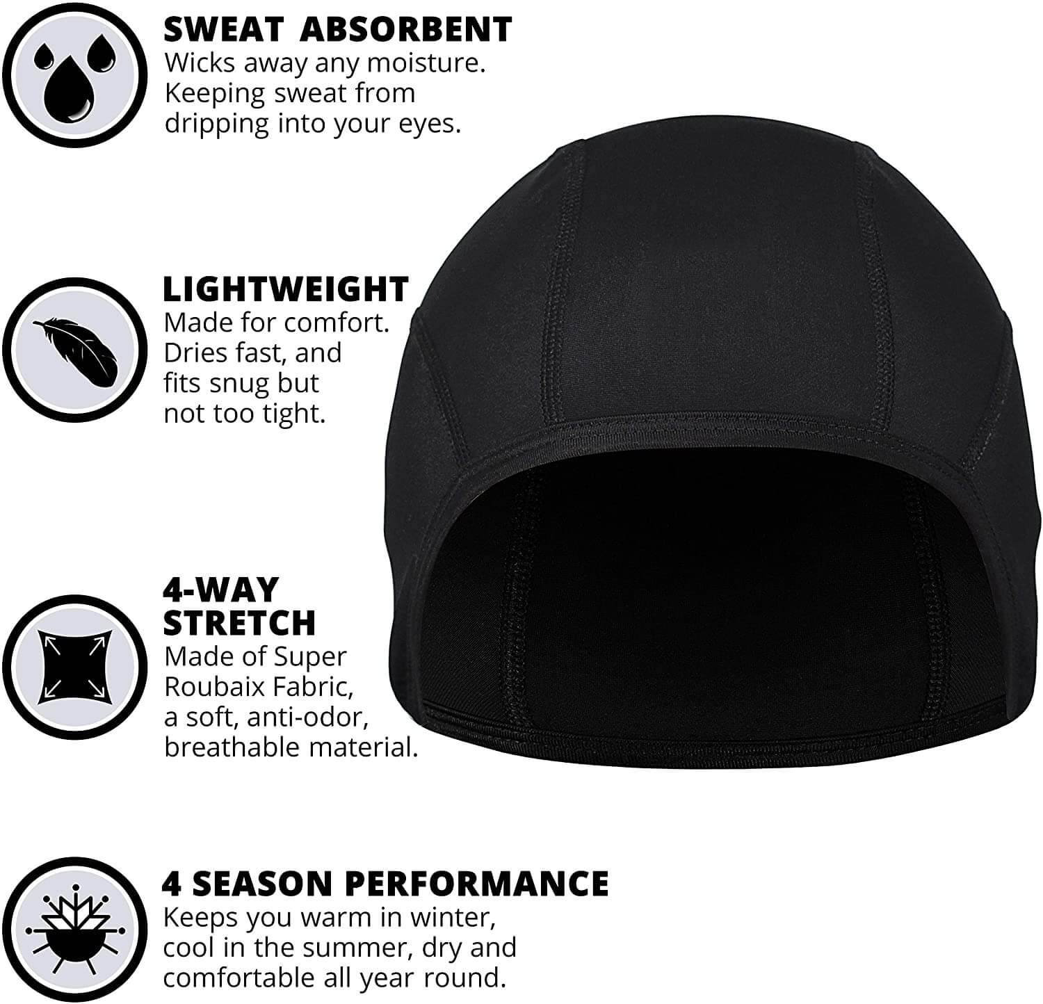 bike helmet beanie Cooling Helmet Liner Skull Cap – Beanie Helmets