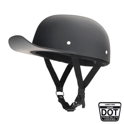 Baseball Pro DOT Half Helmet / Matte Black - Beanie Helmets